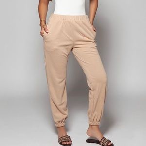 Khaki High Waist Joggers Small Brand New